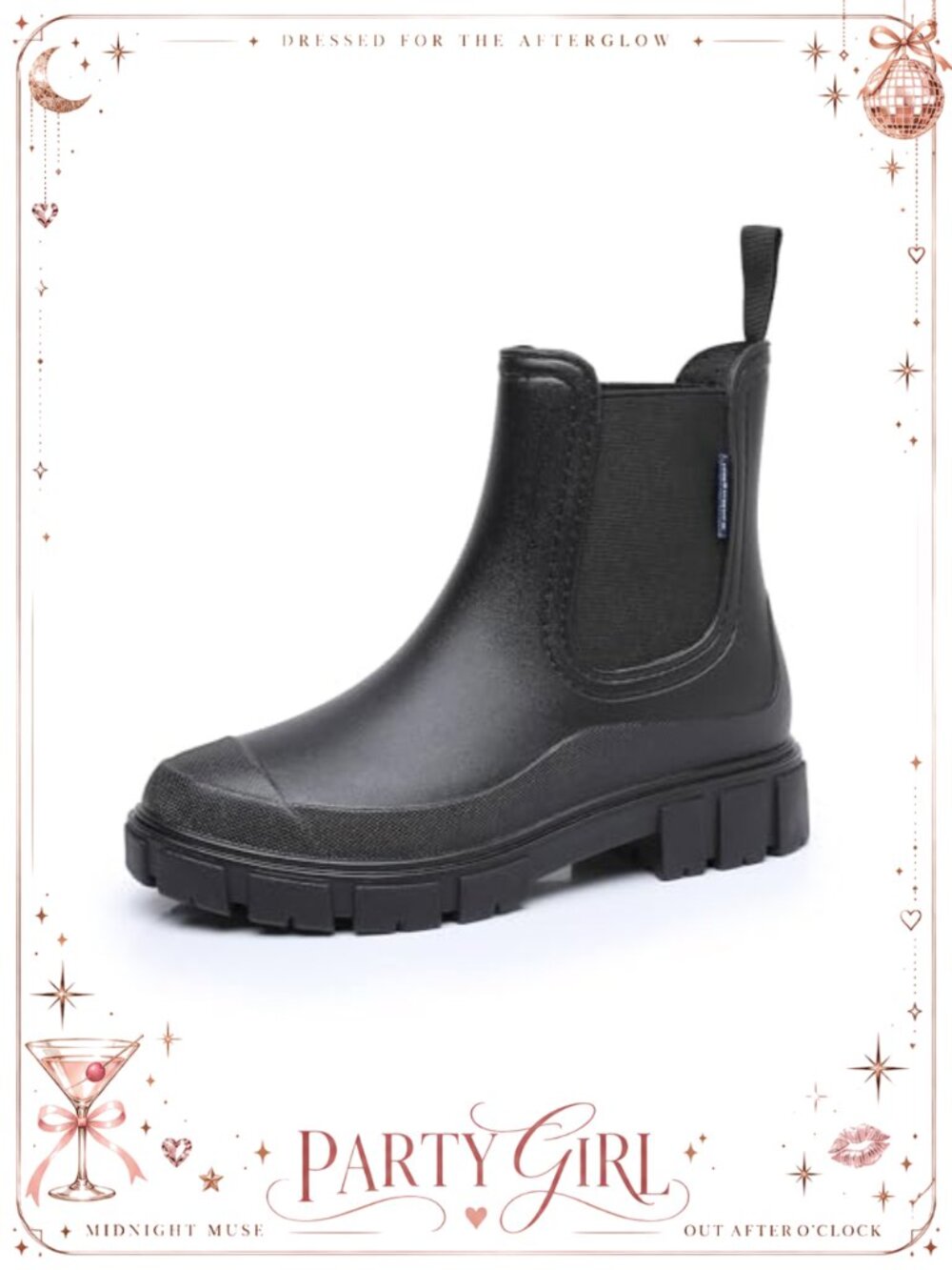 Waterproof Chelsea Rain Boots Non-Slip Ankle Booties Garden Outdoor